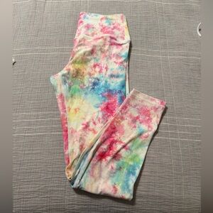 Curves & Combatboots Marble Leggings Rainbow